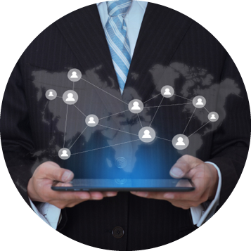 Working on a digital tablet