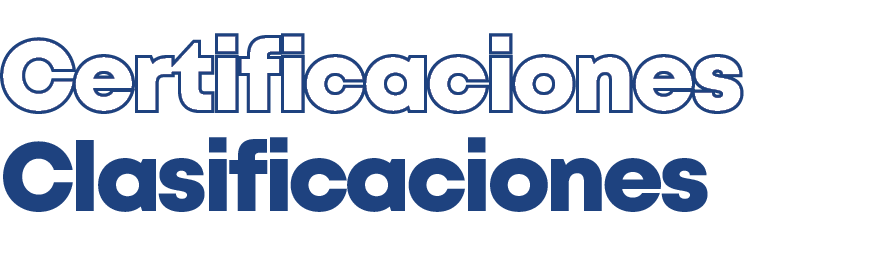 Clasificaciones,Certificacione
