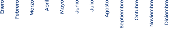 Enero Febrero Marzo Abril Mayo Junio Julio Agosto Septiembre Octubre Noviembre Diciembre 