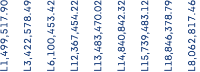 L1,499,517 90 L3,422,578 49 L6,100,453 42 L12,367,454 22 L13,483,470 02 L14,840,842 32 L15,739,483 12 L18,846,378 79    