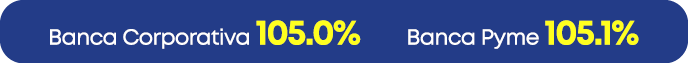 Banca Corporativa 105.0% Banca Pyme 105.1%