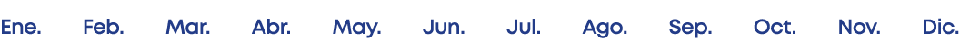 Ene. Feb. Mar. Abr. May. Jun. Jul. Ago. Sep. Oct. Nov. Dic.