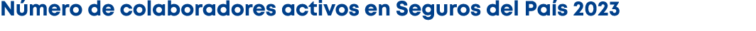 N mero de colaboradores activos en Seguros del Pa s 2023