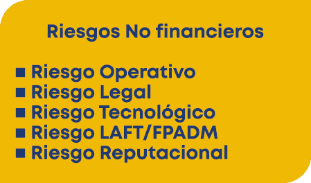 Riesgos No financieros n Riesgo Operativo n Riesgo Legal n Riesgo Tecnol gico n Riesgo LAFT/FPADM n Riesgo Reputacional