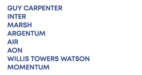 GUY CARPENTER INTER MARSH ARGENTUM AIR AON WILLIS TOWERS WATSON MOMENTUM