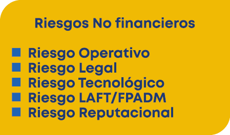 Riesgos No financieros n Riesgo Operativo n Riesgo Legal n Riesgo Tecnol gico n Riesgo LAFT/FPADM n Riesgo Reputacional
