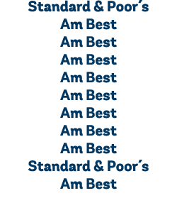 Standard & Poor´s Am Best Am Best Am Best Am Best Am Best Am Best Am Best Am Best Standard & Poor´s Am Best