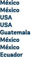 M xico M xico USA USA Guatemala M xico M xico Ecuador 