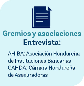 Gremios y asociaciones Entrevista:,AHIBA: Asociaci n Hondure a de Instituciones Bancarias CAHDA: C mara Hondure a de ...