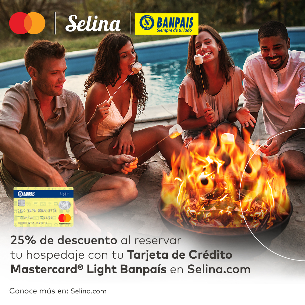 35% de descuento al reservar tu hospedaje con tu tarjeta de CRÉDITO mastercard en Selina