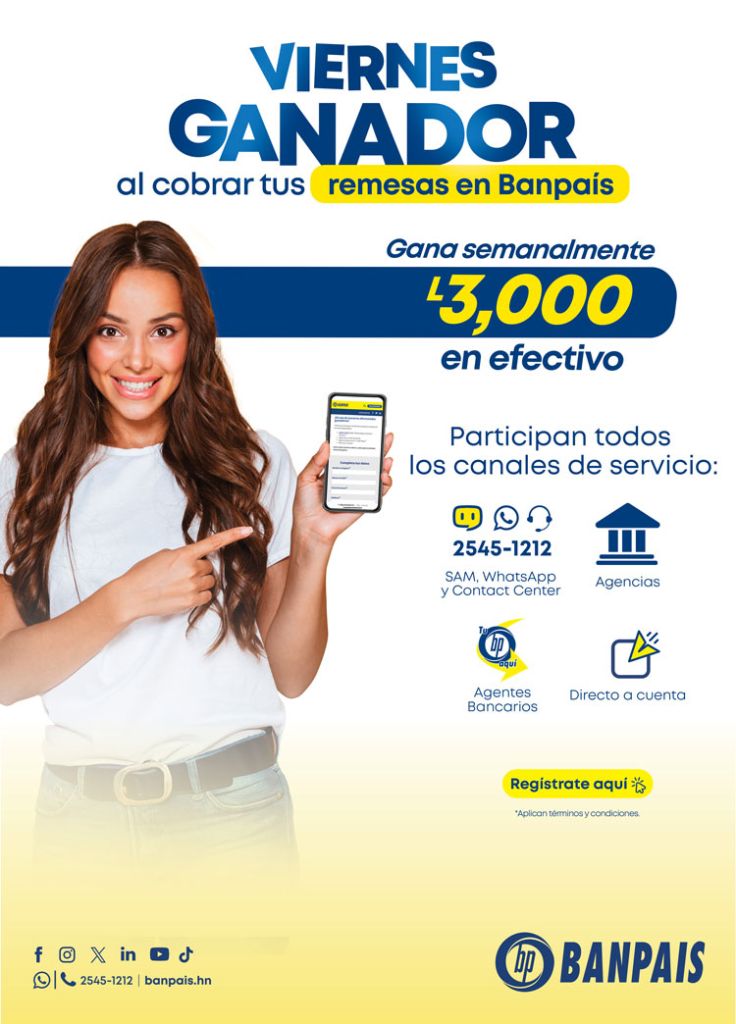 VIERNES GANADOR cobrando tus remesas en Banpais